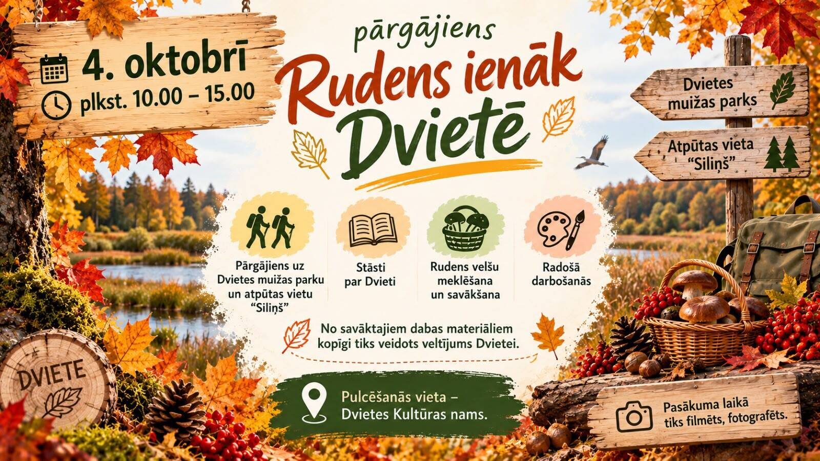 Pārgājiens "Rudens ienāk Dvietē"