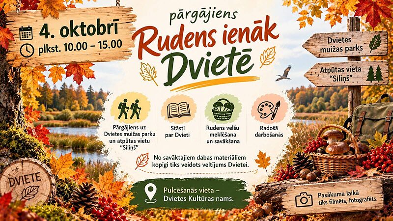 Pārgājiens "Rudens ienāk Dvietē"